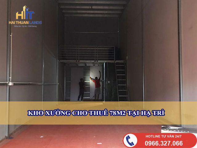 Cho thuê kho xưởng 78m2 tại Hà Trì