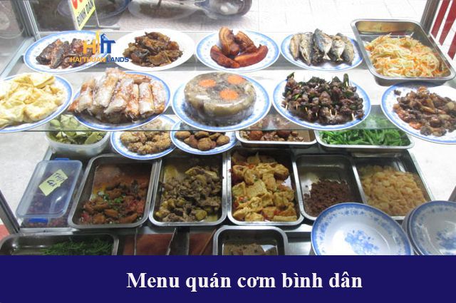 Danh sách menu quán cơm bình dân