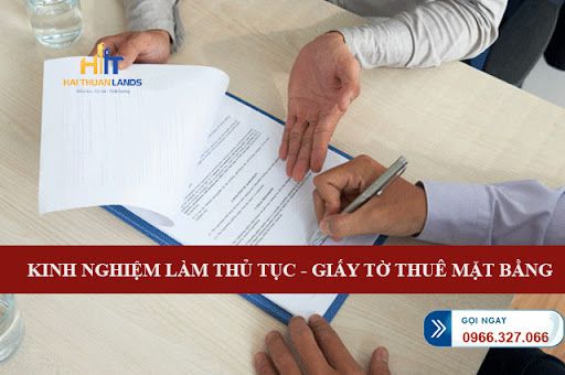 Thủ tục giấy tờ thuê mặt bằng chi tiết