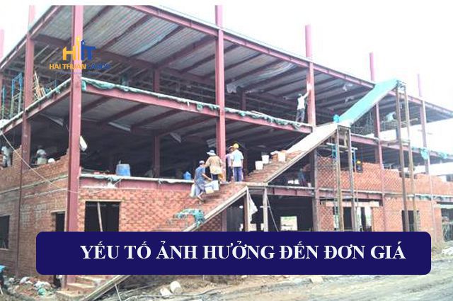 Yếu tố ảnh hưởng đến đơn giá xây dựng